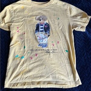 Ralph Lauren Kids Yellow Polo Bear Tee